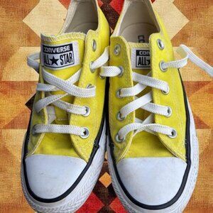 Converse Kids Yellow Low-Top Sneakers with White Laces